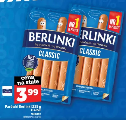 Parówki Berlinki Classic Morliny promocja w TOPAZ