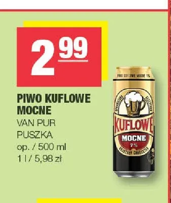 Piwo Kuflowe Mocne promocja w SPAR