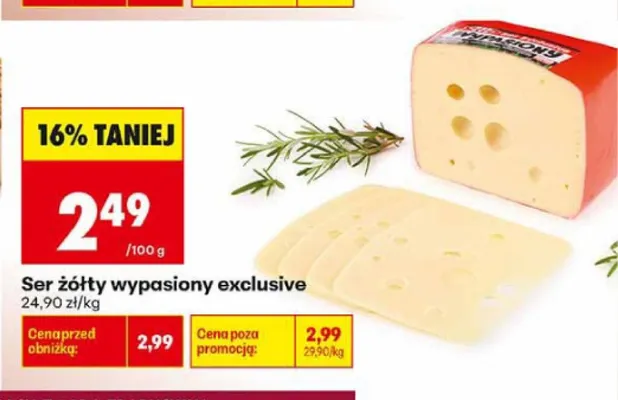 Ser żółty Wypasiony exclusive promocja w Biedronka