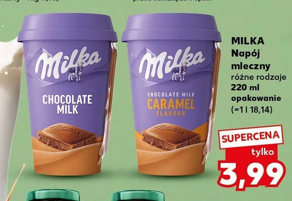 Napój mleczny Milka karmelowy promocja w Kaufland