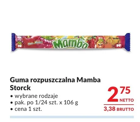 Guma rozpuszczalna Mamba Storck promocja w Makro