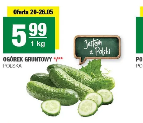 Ogórek gruntowy polski promocja w SPAR