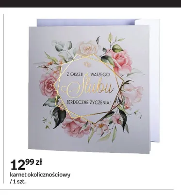 Karnet okolicznościowy Z okazji Waszego Ślubu promocja w Empik