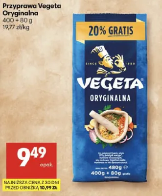 Przyprawa Vegeta Oryginalna 20% gratis promocja w Delikatesy Centrum