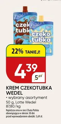 Krem czekotubka Wedel promocja w Chata Polska