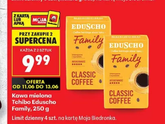 Kawa mielona Tchibo Eduscho Family promocja w Biedronka