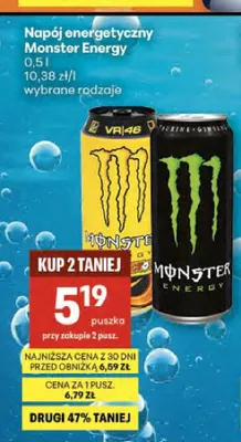 Napój energetyczny Monster Energy VR46 promocja w Delikatesy Centrum