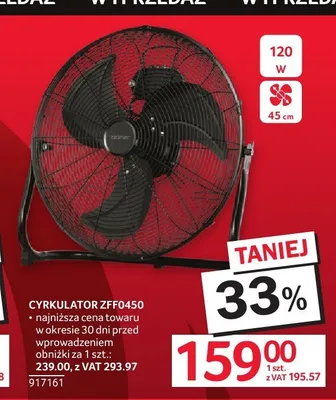Cyrkulator ZFF0450 120W 45cm promocja w Selgros