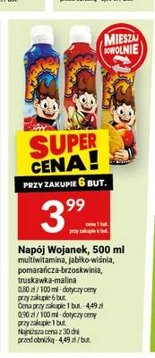 Napój Wojanek pomarańcza-brzoskwinia promocja w Twój Market