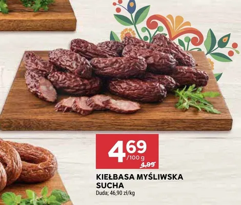 Kiełbasa myśliwska sucha promocja w Stokrotka