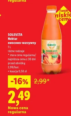 Nektar owocowo-warzywny Solevita promocja w Lidl