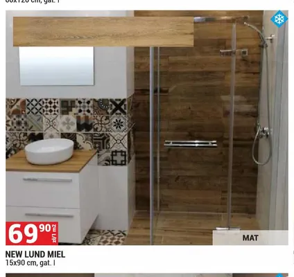 Gres New Lund Miel 15x90 cm promocja w Merkury Market