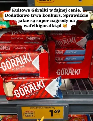 Wafle góralki mleczne promocja w Biedronka