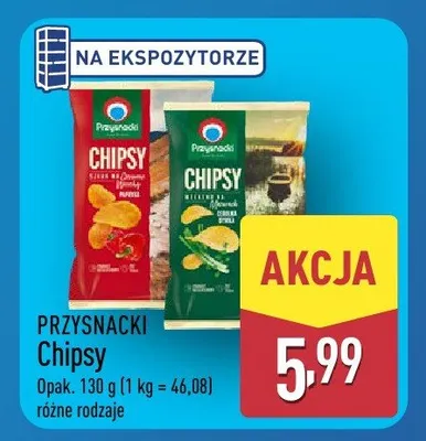 Chipsy różne rodzaje promocja w Aldi