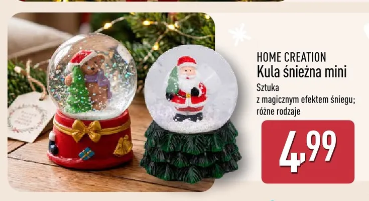 Kula śnieżna mini Home Creation promocja w Aldi