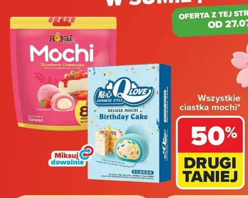 Ciastka mochi Royal Family Strawberry Cheesecake promocja w Carrefour