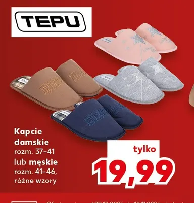 Kapcie damskie Tepu promocja w Kaufland