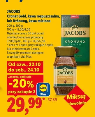 Kawa mielona Jacobs Krönung promocja w Lidl