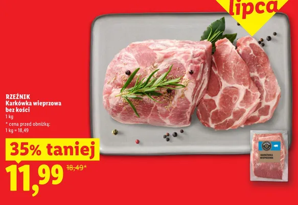 Karkówka wieprzowa bez kości Rzeźnik promocja w Lidl