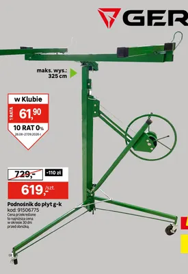 Podnośnik do płyt g-k promocja w Leroy Merlin