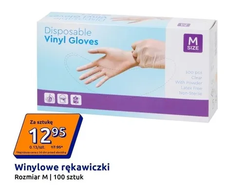 Winylowe rękawiczki rozmiar M promocja w Action