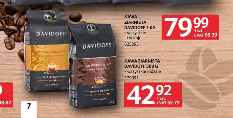 Kawa ziarnista Davidoff Espresso 57 promocja w Selgros