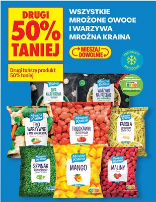 Wszystkie mrożone owoce i warzywa DRUGIE -50% promocja w Biedronka