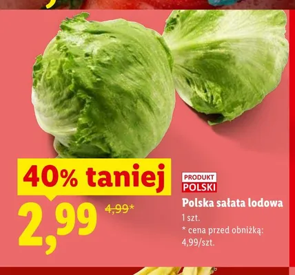 Sałata lodowa polska promocja w Lidl