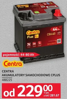 Akumulator CENTRA AKUMULATORY SAMOCHODOWE CPLUS promocja w Selgros