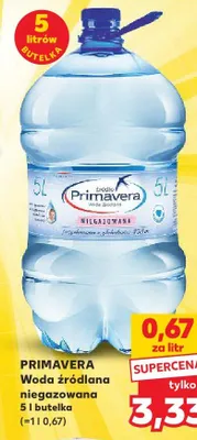 Woda źródlana niegazowana 5 l promocja w Kaufland