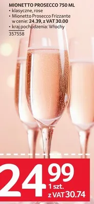 Mionetto Prosecco 750 ml promocja w Selgros