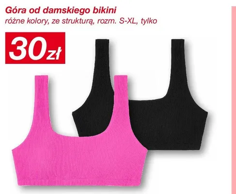 Góra od damskiego bikini ze strukturą rozm. S-XL promocja w KiK