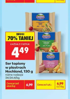 Ser topiony w plastrach Hochland Gouda promocja w Biedronka