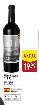 Wino czerwone Navarra 111 DO promocja w Aldi