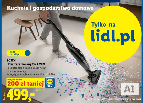 Odkurzacz pionowy Bosch 2 w 1 promocja w Lidl