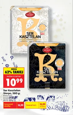 Ser Kasztelan śmietankowy w plastrach Sierpc promocja w Biedronka