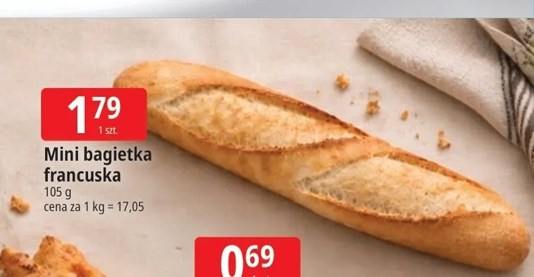 Mini bagietka francuska promocja w Leclerc