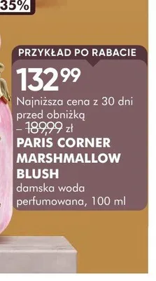 Woda perfumowana damska Paris Corner Marshmallow Blush promocja w Super-Pharm
