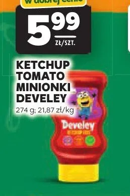 Ketchup Tomato Minionki Develey promocja w Stokrotka