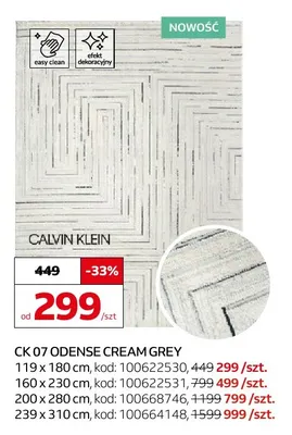 Dywan Ck 07 Odense Cream Grey 200x280 cm Calvin Klein promocja w Komfort