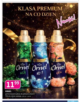 Perfumowany płyn do płukania tkanin Ornel No 1 promocja w Drogerie Polskie