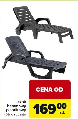 Leżak basenowy plastikowy różne rodzaje promocja w Carrefour