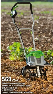 Glebogryzarka akumulatorowa napięcie 2 x 20 V promocja w OBI
