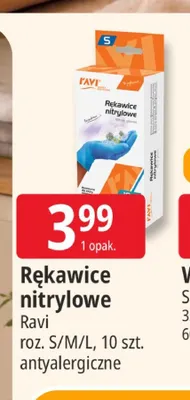 Rękawice nitrylowe Ravi promocja w Leclerc