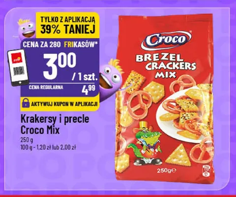 Krakersy i precle Croco Mix promocja w POLOmarket