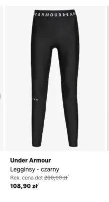 Legginsy Under Armour czarny promocja w Lounge by Zalando