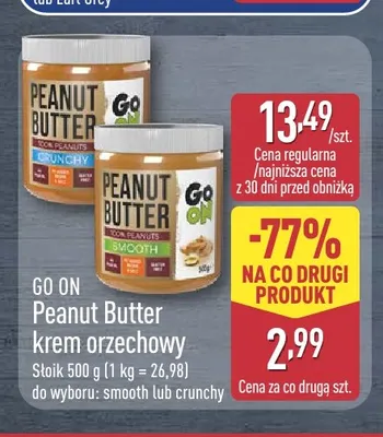 Peanut Butter krem orzechowy smooth Go On promocja w Aldi