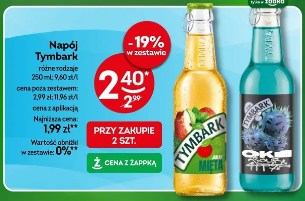 Napój Tymbark OK! Sour promocja w Żabka