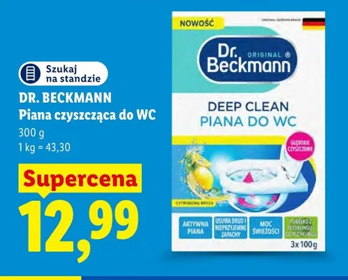 Piana czyszcząca do WC Dr. Beckmann promocja w Lidl