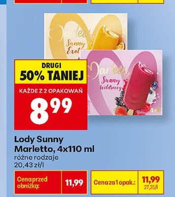 Lody Sunny Marletto Exotic promocja w Biedronka